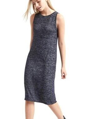 GAP Stretchy Scoop Back Midi Tank Dress